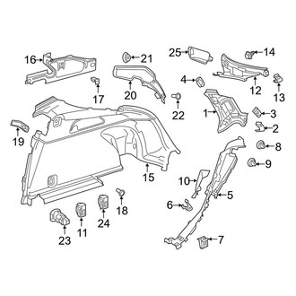 Mercedes-Benz OE - Quarter Panel - Interior Trim (Sport Utility Coupe C253 Body Code)