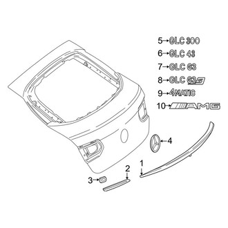 Mercedes-Benz OE - Lift Gate - Exterior Trim (Sport Utility Coupe C253 Body Code)