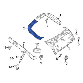 Mercedes-Benz OE - Rear Left Upper Liftgate Trim