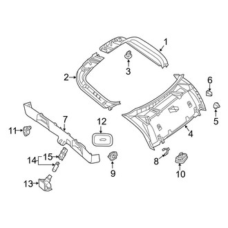 Mercedes-Benz OE - Lift Gate - Interior Trim (Sport Utility Coupe 253.364 Body Code / 253.384 Body Code)