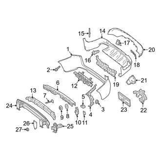 Mercedes-Benz OE - Rear Bumper - Bumper & Components (W/O AMG Package), (4Matic)