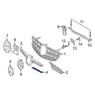 Mercedes-Benz OE - Front Left Grille Molding