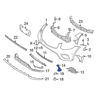 Mercedes-Benz OE - Front Radiator Support Air Duct