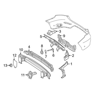 Mercedes-Benz OE - Rear Bumper - Bumper & Components (W/O AMG Package, Structure & Mounting), (Sport Utility Coupe 253.364 Body Code / 253.384 Body Code)