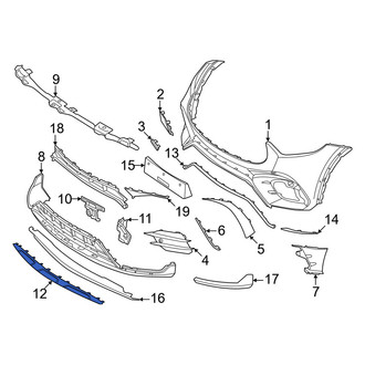 Mercedes-Benz OE - Front Lower Grille Molding