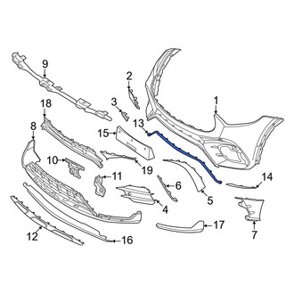 Mercedes-Benz OE - Front Center Grille Molding