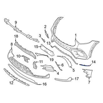 Mercedes-Benz OE - Front Center Grille Molding