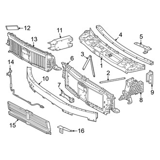 Mercedes-Benz OE - Radiator Support (Sport Utility Coupe 254.347 Body Code / 254.380 Body Code / 254.387 Body Code)
