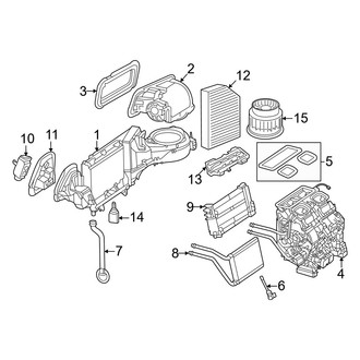 Mercedes-Benz OE - Air Conditioner & Heater - Evaporator & Heater Components (Sport Utility Coupe 254.380 Body Code)