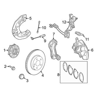 Mercedes-Benz OE - Front Suspension - Brake Components (Sport Utility Coupe 254.347 Body Code / 254.380 Body Code / 254.387 Body Code)