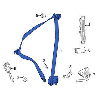 Mercedes-Benz OE - Rear Center Seat Belt Lap and Shoulder Belt