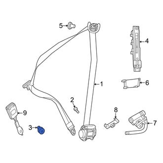 Mercedes-Benz OE - Seat Belt Lap and Shoulder Belt Screw