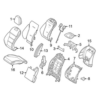 Mercedes-Benz OE - Seats & Tracks - Passenger Seat Components (Sport Utility Coupe 254.347 Body Code)