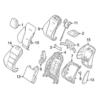 Mercedes-Benz OE - Seats & Tracks - Driver Seat Components (Seat Back), (Sport Utility Coupe 254.347 Body Code)