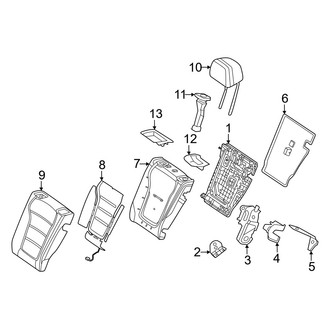 Mercedes-Benz OE - Seats & Tracks - Rear Seat Components (40% Side, Right Seat Back Components), (Sport Utility Coupe 254.347 Body Code)