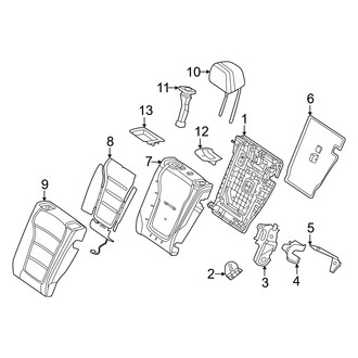 Mercedes-Benz OE - Seats & Tracks - Rear Seat Components (40% Side, Left Seat Back Components), (Sport Utility Coupe 254.347 Body Code)