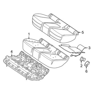 Mercedes-Benz OE - Seats & Tracks - Rear Seat Components (Seat Cushion Components), (Sport Utility Coupe 254.347 Body Code)