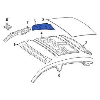 Mercedes-Benz OE - Rear Left Inner Roof Side Rail
