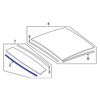 Mercedes-Benz OE - Front Roof Panel Glass Seal