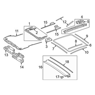 Mercedes-Benz OE - Roof - Sunroof (Frame & Components), (Sport Utility Coupe 254.347 Body Code)