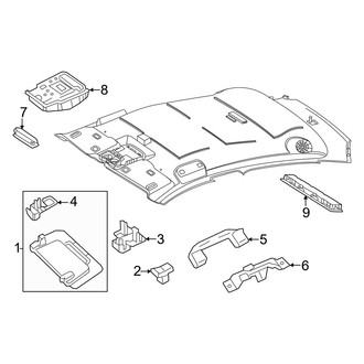 Mercedes-Benz OE - Roof - Interior Trim (Sunvisor, Grip Handle & Lamps), (Sport Utility Coupe 254.347 Body Code)