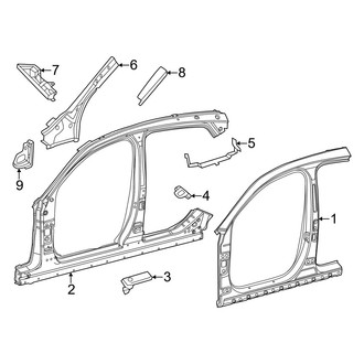 Mercedes-Benz OE - Pillars, Rocker & Floor - Aperture Panel (Sport Utility Coupe 254.347 Body Code)