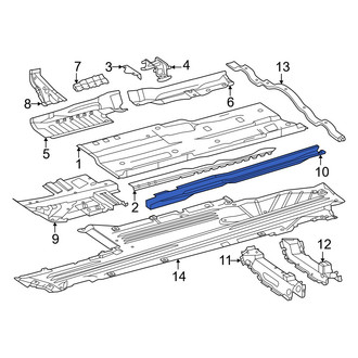 Mercedes-Benz OE - Right Lower Floor Side Rail