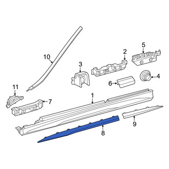 Mercedes-Benz OE - Front Right Rocker Panel Molding Trim Insert