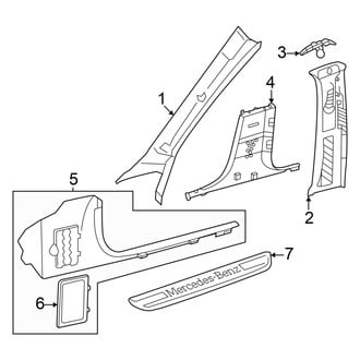 Mercedes-Benz OE - Pillars, Rocker & Floor - Interior Trim (Sport Utility Coupe 254.347 Body Code)
