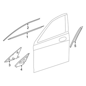 Mercedes-Benz OE - Front Door - Exterior Trim (Sport Utility Coupe)