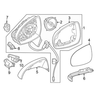 Mercedes-Benz OE - Front Door - Outside Mirrors (Sport Utility Coupe 254.347 Body Code)
