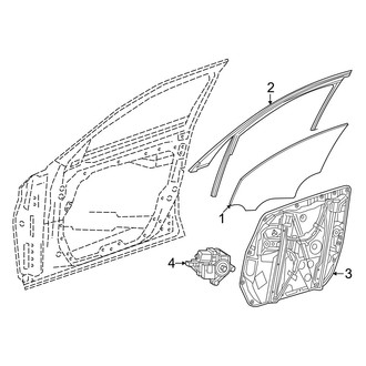 Mercedes-Benz OE - Front Door - Glass & Hardware (Sport Utility Coupe)