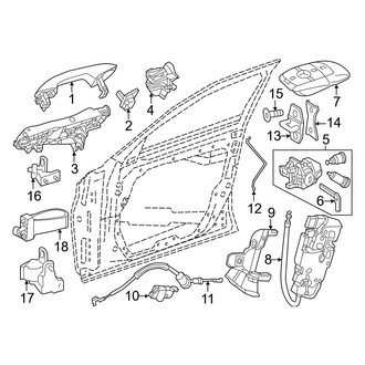 Mercedes-Benz OE - Front Door - Lock & Hardware (Sport Utility Coupe 254.347 Body Code / 254.380 Body Code / 254.387 Body Code)
