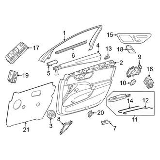 Mercedes-Benz OE - Front Door - Interior Trim (Sport Utility Coupe 254.347 Body Code)