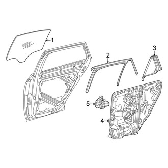 Mercedes-Benz OE - Rear Door - Glass & Hardware (Sport Utility Coupe)