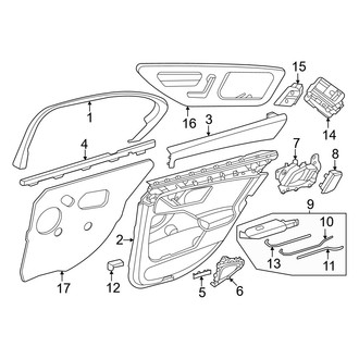 Mercedes-Benz OE - Rear Door - Interior Trim (Sport Utility Coupe 254.347 Body Code)