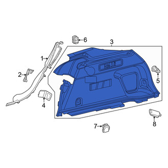 Mercedes-Benz OE - Rear Left Interior Quarter Panel Trim Panel