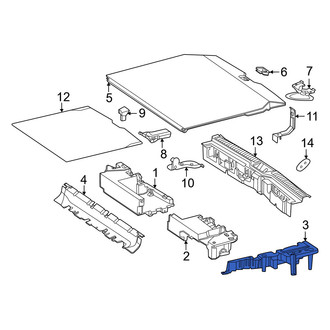 Mercedes-Benz OE - Rear Left Trunk Trim Panel