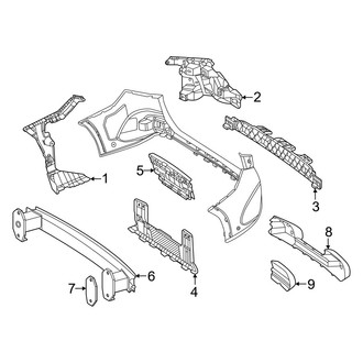 Mercedes-Benz OE - Rear Bumper - Bumper & Components (With AMG Line Inner Components), (4Matic)