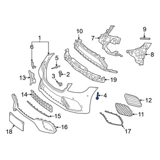 Mercedes-Benz OE - Inner Bumper Cover Screw