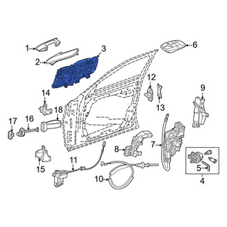 Mercedes-Benz OE - Front Right Exterior Door Handle Base