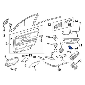 Mercedes-Benz OE - Front Right Door Lock Switch