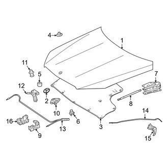 Mercedes-Benz OE - Hood & Components (Sport Utility Coupe)