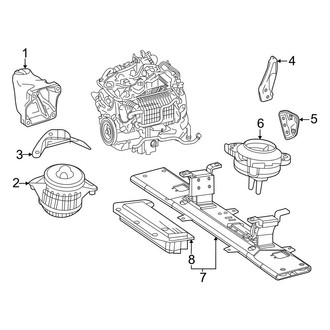 Mercedes-Benz OE - Engine & Transmission Mounting (Sport Utility Coupe MILD HYBRID EV-GAS (MHEV))