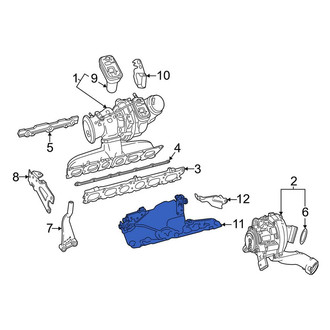 Mercedes-Benz OE - Right Turbocharger Mount Heat Shield