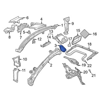 Mercedes-Benz OE - Right Cowl Crossmember Bracket