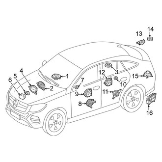 Mercedes-Benz OE - Instrument Panel - Sound System (Sport Utility Coupe)