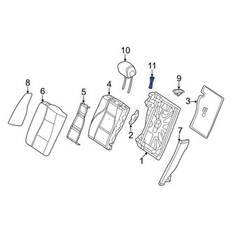 Mercedes-Benz OE - Rear Left Headrest Guide