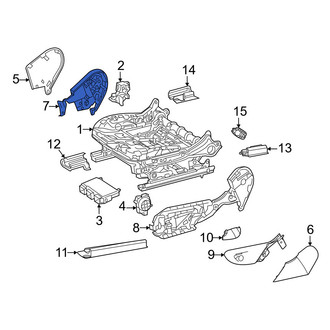 Mercedes-Benz OE - Right Inner Seat Back Recliner Adjustment Mechanism Cover Bracket