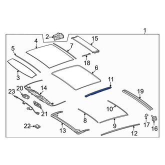 Mercedes-Benz OE - Right Sunroof Opening Trim